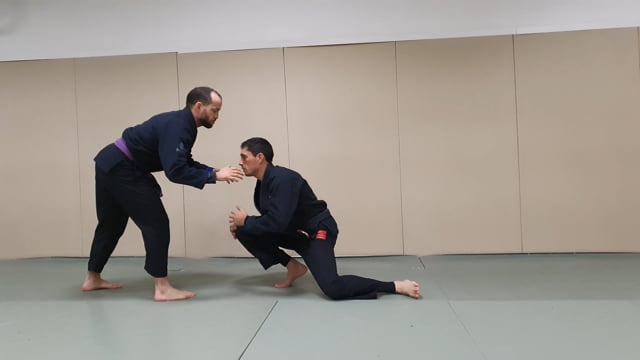 Double leg de face avec la tête