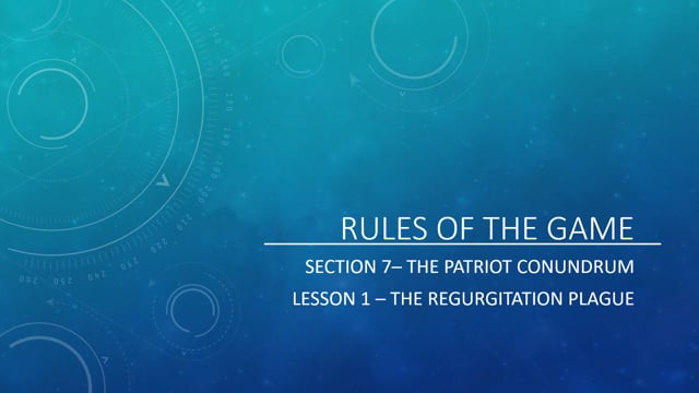 The Patriot Conundrum - The Regurgitation Plague
