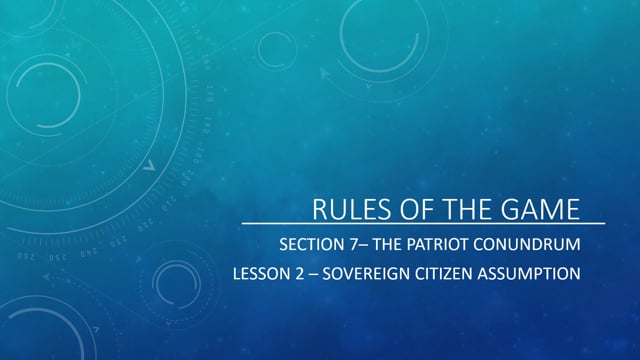 The Patriot Conundrum - Sovereign Citizen