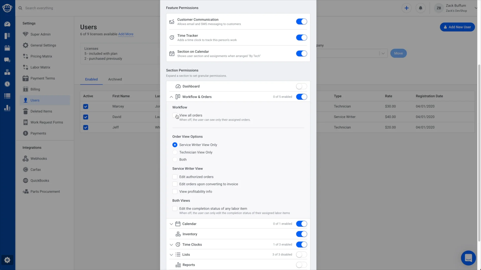 How do I edit user Settings? on Vimeo