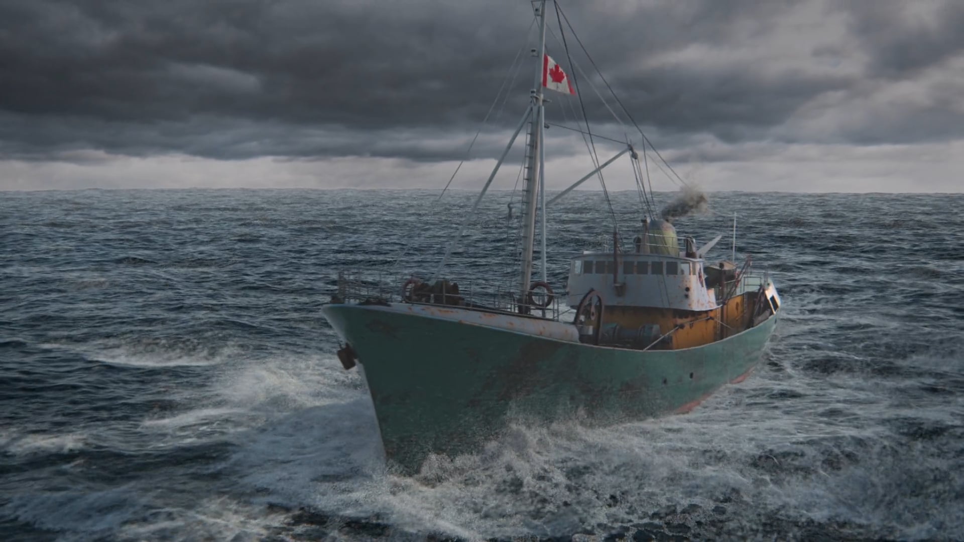 Boat in Ocean Wip