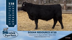 Lot #110 - SODAK RESOURCE 9720