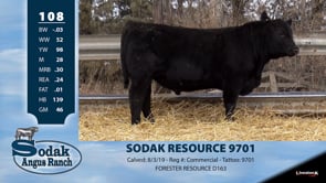 Lot #108 - SODAK RESOURCE 9701