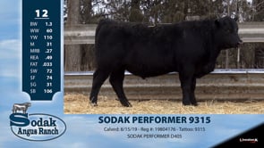 Lot #12 - SODAK PERFORMER 9315