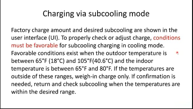 Charging - Subcooling Mode (5 of 12)