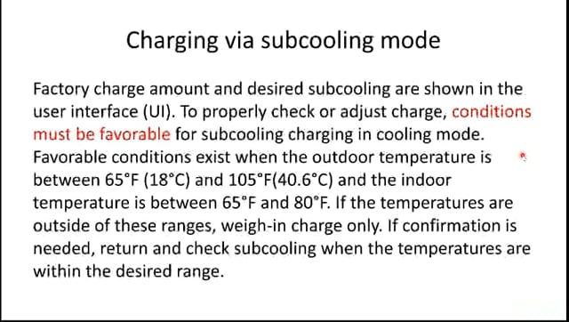 Charging - Subcooling Mode (5 of 12)