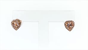 70 ct. t.w. Morganite and .13 ct. t.w. Diamond Stud Earrings in 14kt Rose Gold