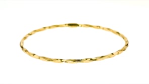 Italian 14kt Yellow Gold Twisted Bangle Bracelet