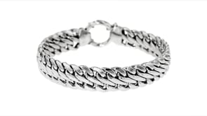 Sterling Silver Double Curb-Link Bracelet