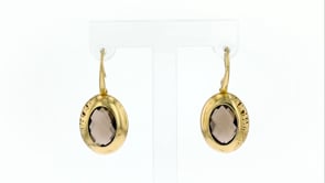 9.75 ct. t.w. Smoky Quartz Drop Earrings in 18kt Gold Over Sterling