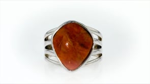 Coral Open-Space Ring in Sterling Silver