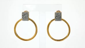 75 ct. t.w. Diamond Doorknocker Earrings in 18kt Gold Over Sterling