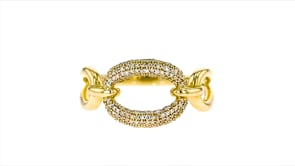 19 ct. t.w. Diamond Oval-Link Ring in 14kt Yellow Gold