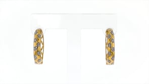 10 ct. t.w. Diamond Star Hoop Earrings in 18kt Gold Over Sterling