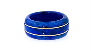 Lapis Ring with 14kt Yellow Gold