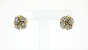25 ct. t.w. Diamond Love Knot Earrings in 14kt Yellow Gold