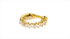 10 ct. t.w. Baguette Diamond Single Ear Cuff in 14kt Yellow Gold