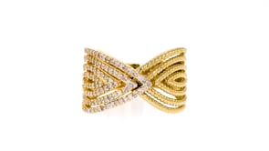 50 ct. t.w. Diamond Multi-Shape Twist Ring in 18kt Gold Over Sterling