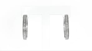50 ct. t.w. Diamond Hoop Earrings in Sterling Silver