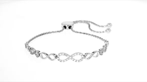 50 ct. t.w. Diamond Infinity Bolo Bracelet in Sterling Silver