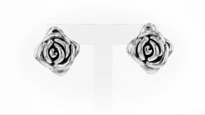 Sterling Silver Flower Stud Earrings