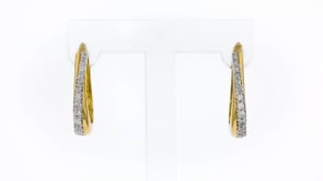 50 ct. t.w. Diamond Hoop Earrings in 18kt Gold Over Sterling
