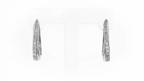 50 ct. t.w. Diamond Hoop Earrings in Sterling Silver
