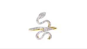 15 ct. t.w. Diamond Snake Ring in 14kt Yellow Gold