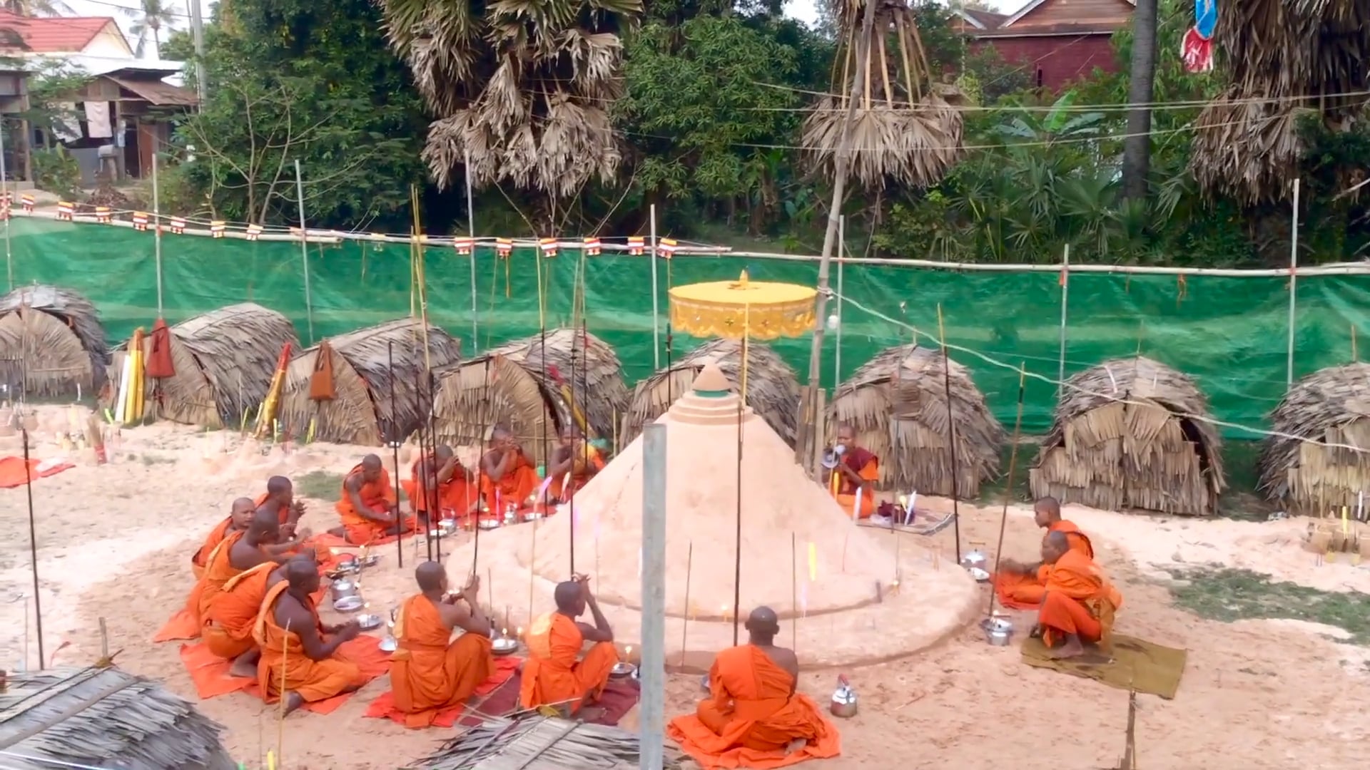 Ceremony by Monks from Wat Po Banteaychey