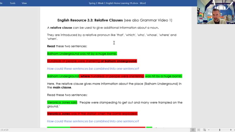 Relative Clauses with Who, Which, That  Relative clauses, English  vocabulary words, Learn english words