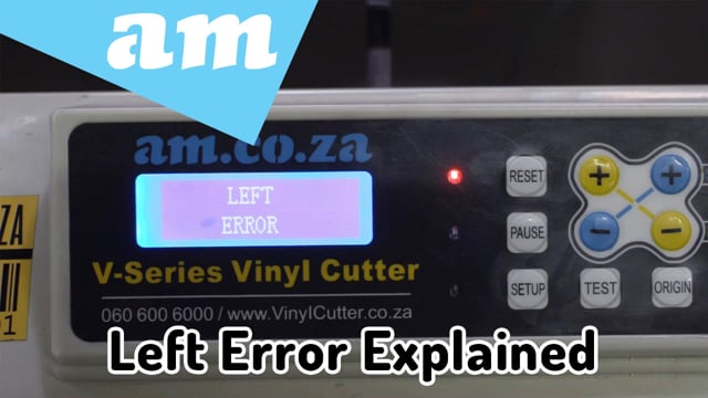 #SortIT V-Series Vinyl Cutter Left Error Explained, How Origin Setting and Cutting Size Works