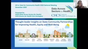 AINM 2020: Thought-leader Insights on State-Community Partnerships for Improving Health, Equity, and Well-being