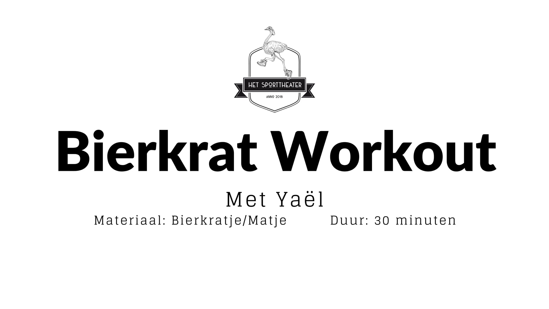 Bierkrat Workout met Yaël