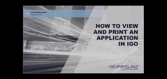 8 - How to view and print an application in iGo