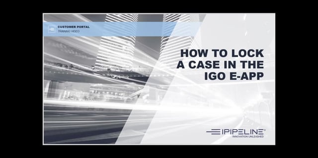 4 - How To Lock A Case In The iGO eApp