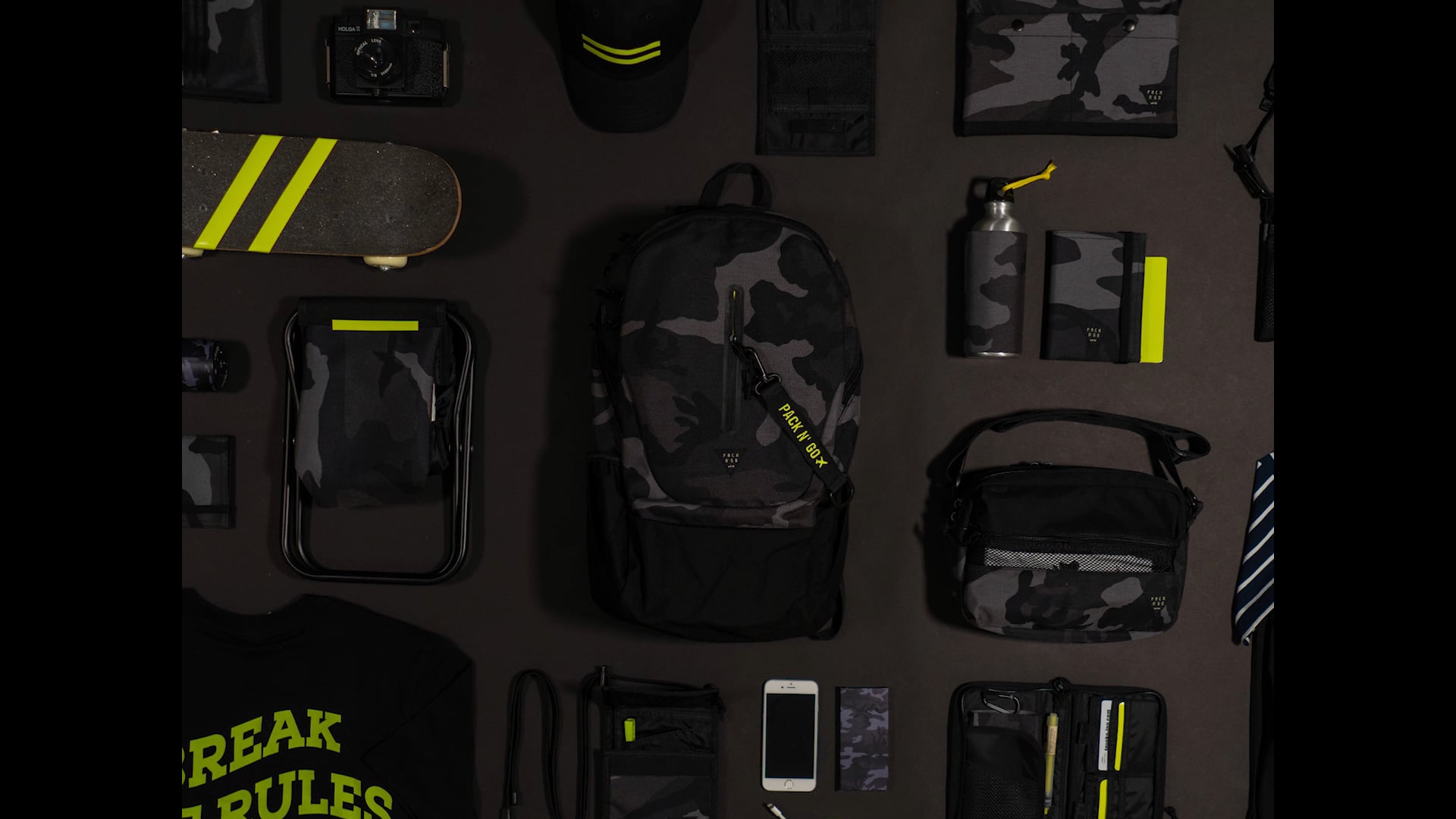 Pack n'Go Black Camouflage Collection