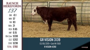 Lot #137 - GR VISION 3139 **OUT OF SALE**