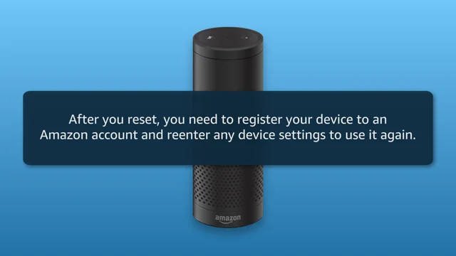 How to reset hot sale the amazon echo