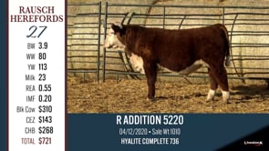Lot #27 - R ADDITION 5220