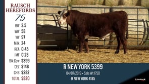 Lot #75 - R NEW YORK 5399