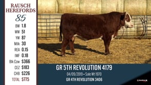 Lot #85 - GR 5TH REVOLUTION 4179