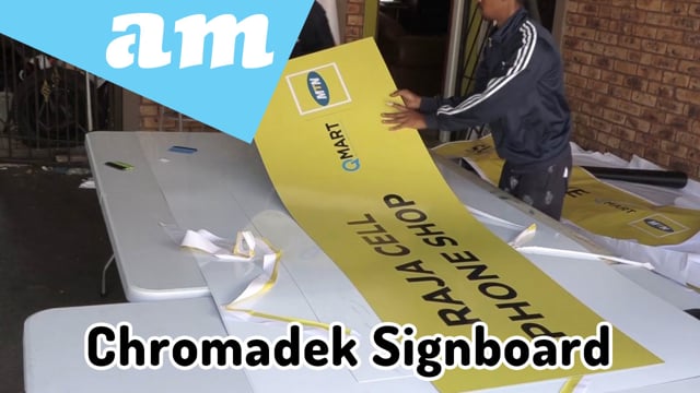 Vinyl Chromadek Sign Board of MTN Printed on Large Format Printer by ECO-Solvent Ink on Vinyl