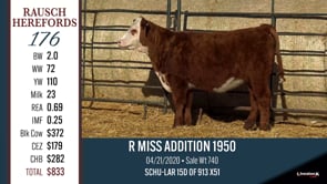 Lot #176 - R MISS ADDITION 1950