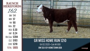 Lot #162 - GR MISS HOME RUN 1210