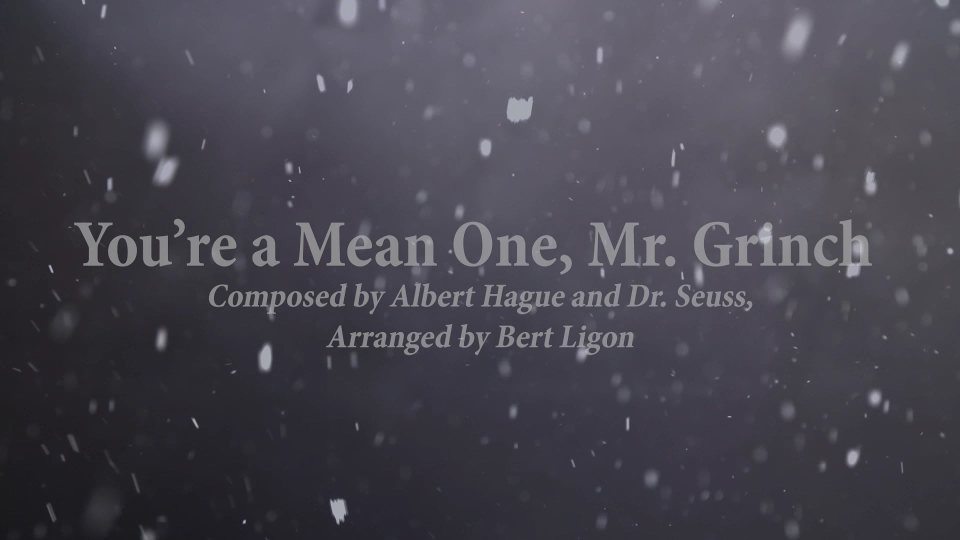 You're a Mean One, Mr. Grinch