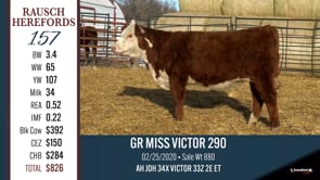 Lot #157 - GR MISS VICTOR 290