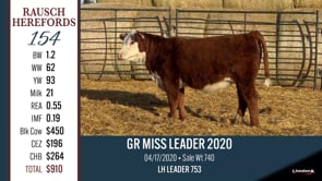 Lot #154 - GR MISS LEADER 2020