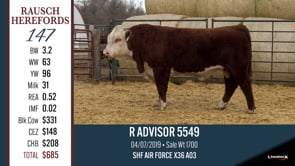 Lot #147 - R ADVISOR 5549