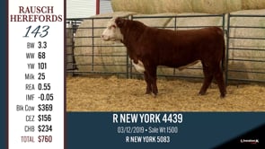 Lot #143 - R NEW YORK 4439 **OUT OF SALE**
