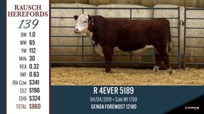 Lot #139 - R 4EVER 5189